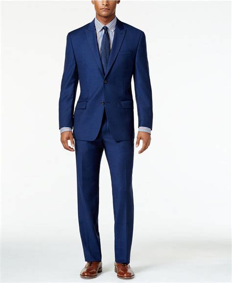 michael kors slim fit blue suit|Michael Kors modern fit suit.